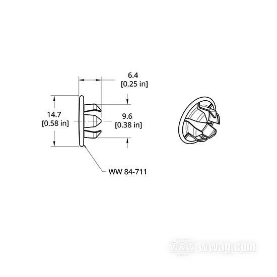 W&W Chrome End Plugs 84-711