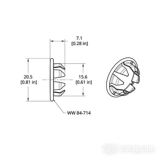 W&W Chrome End Plugs 84-714