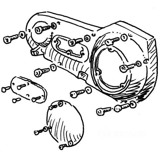 OEM 941 W&W Mounting Kits for Primary Cover Softail and Dyna 84-932