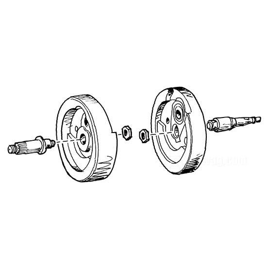 OEM 364-12 W&W Flywheel Shaft Nuts 85-009