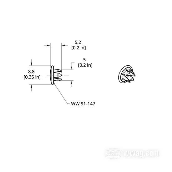 W&W Chrome End Plugs 91-147
