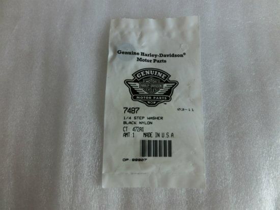 A ハーレー純正 1/4 STEP ワッシャー ブラック ナイロン 7487