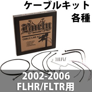 バーリー ハンドル交換ケーブル延長キット 2002-06 FLHR/FLTR用