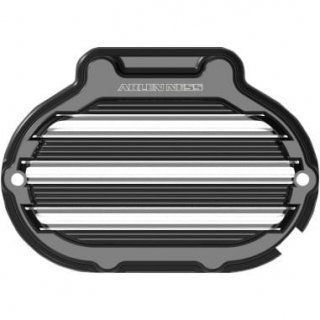 アレンネス 10-GAUGE 油圧トランスミッションカバー ブラック/マシンカット 2014-16 FLHT/X 03-823