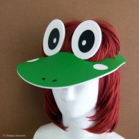蛙帽子「カエル・バイザー」フリーサイズ