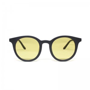 grafik:plastic グラフィックプラスチック ×yellow bee ウェリントン カラーレンズサングラス 眼鏡 アイウェア ブラック/イエロー 1920