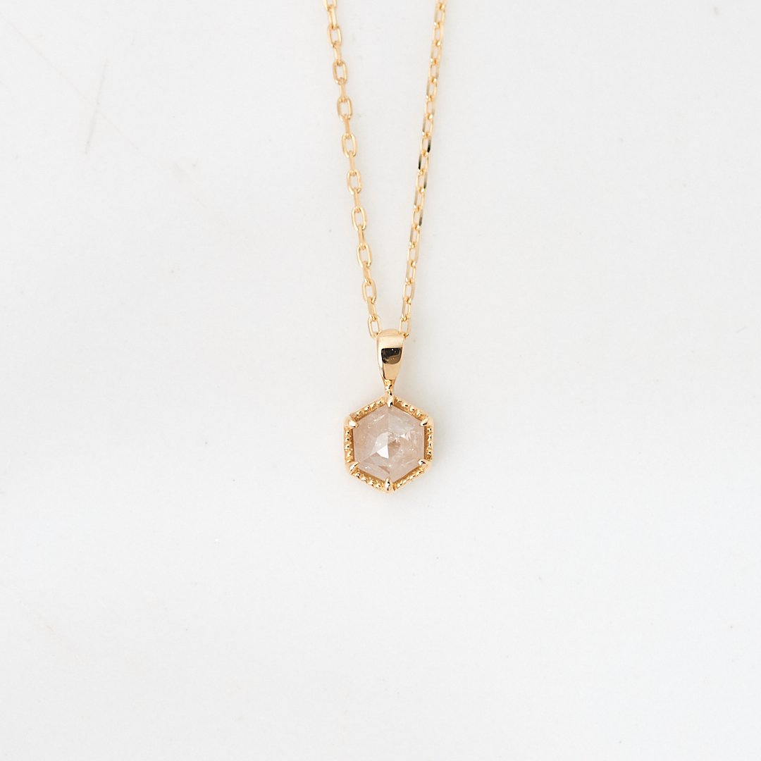 【1点もの】ナチュラルダイヤモンド ヘキサゴン K18 ネックレス