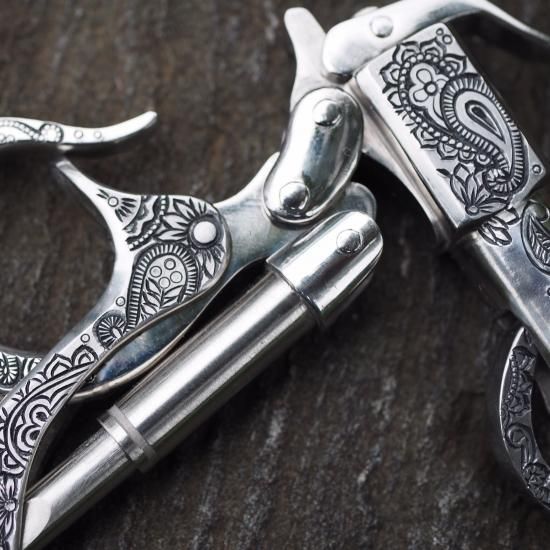 7SENSE】スチームパンク・コレクション ・キーチェーン×TETORI彫金