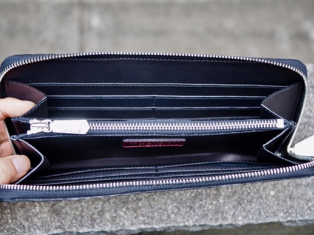 スティングレイ・ラウンドジップ長財布/ブラック(ROYAL