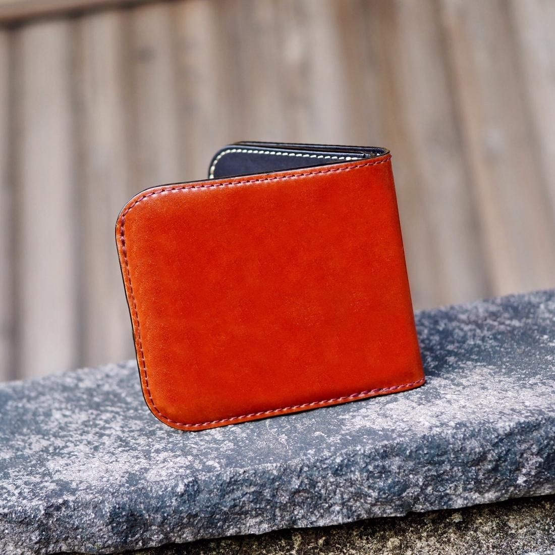 7SENSE】シェルコードバン・コンパクト二折財布/NO.4(PREMIUM COLOR