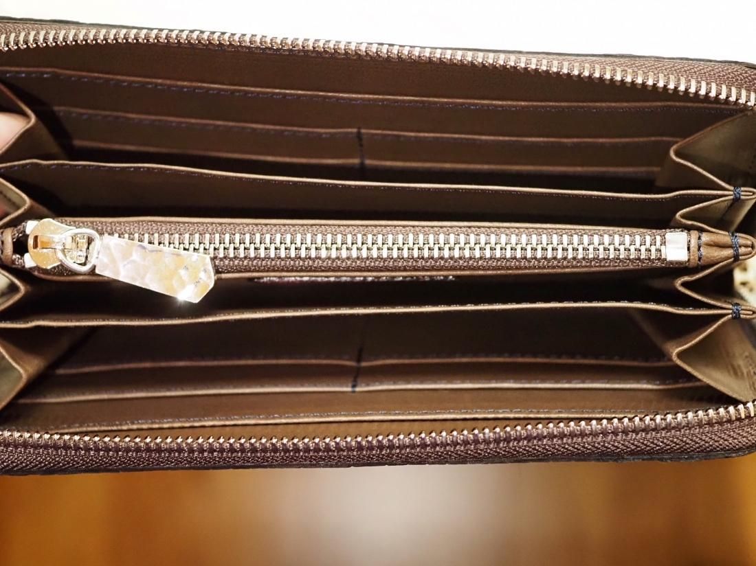 7sense クロコダイル　ポロサス　ラウンドファスナー　長財布 7SENSE】クロコダイル・ポロサス・ラウンドジップ長財布/ブラック