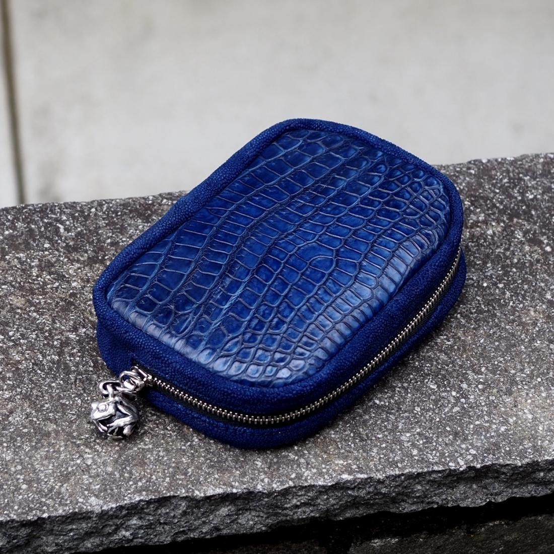 アドラブル・ポーチ/ポロサス&エレファント(本藍染)(DREAM TOPofTOP