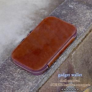 7SENSE シェルコードバン マーブルバーガンディL ver2 ラウンドジップ シェルコードバン・パスケース＆名刺入れ(カードケース)/bespoke
