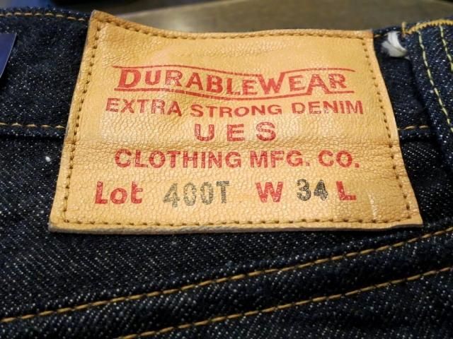 UES ウエス デニム 400T DENIM デニム色落ち テーパード UES ウエス デニム 400T DENIM デニム色落ち テーパード