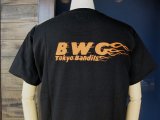 B.W.G B18003  CHECKER CROSS  S/S T-SHIRT T Ⱦµ BLACK BLUCO ֥륳