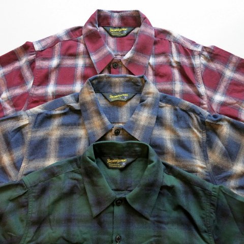 BLUCO ブルコ OL-047-018 OMBRE CHECK SHIRTS オンブレチェックシャツ