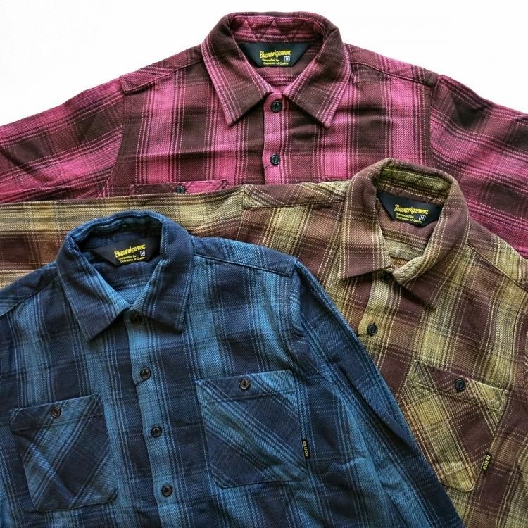 BLUCO ブルコ OL-047-019 ヘビーネルシャツ オンブレーチェック 通販 GoodStandard グッドスタンダード