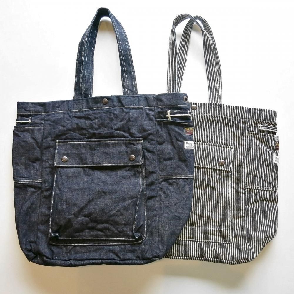 UES ウエス 890716 裏地付き TOTE BAG トートバック デニム ヒッコリー