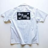 SAMS MOTORCYCLE ॺ  SAMSMC MECHANIC SHIRTS S/S  WHITEBLACK Ⱦµ