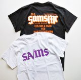 SAMS MOTORCYCLE サムズ 『  SA/MS  』S/S T-SHIRT  Tシャツ 半袖  2color BLACK×ORG / WHITE×PURP