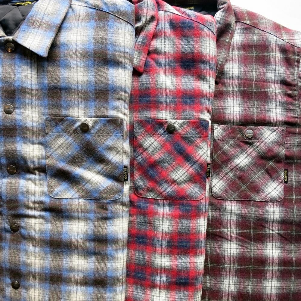 【処分値下げ】美品 BLUCO ブルコ OL-046-021 キルティングシャツ
