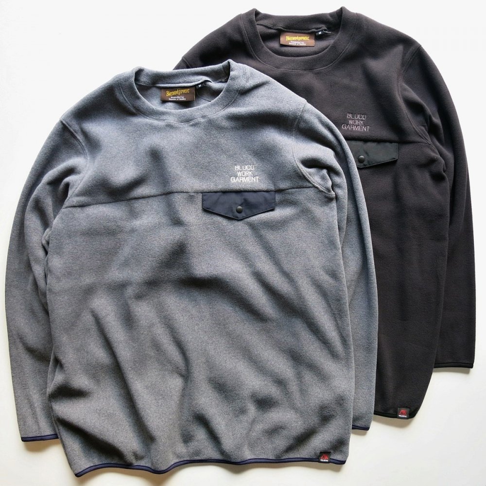 BLUCO ブルコ OL-073-021 CREW NECK FLEECE SHIRTS クルーネック