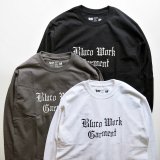 BLUCO ブルコ OL-902-022  『 BWG 』  PRINT L/S TEE’S プリント ロンT 長袖 3color BLK/GRY/WHT