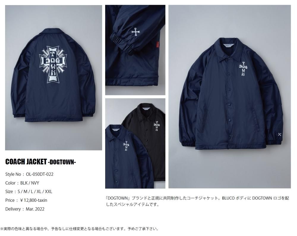 BLUCO ブルコ SHOP SAMS サムズ OL-050DT-022 COACH JACKET DOG TOWN ...