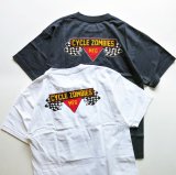 CYCLE ZOMBIES サイクルゾンビーズ MTSS-048  『 4TH GEAR 』  S/S T-SHIRT Tシャツ 半袖  WHITE / NAVY