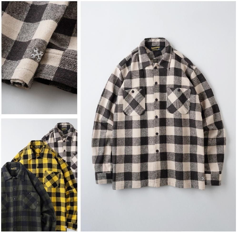 BLUCO ブルコ OL-048-022 FLANNEL SHIRTS フランネルシャツ ネルシャツ 