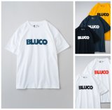 BLUCO ブルコ 1201 - LOGO -  PRINT TEE プリント Tシャツ 半袖 BLK/GLD/SLT.B/WHT-BLK/WHT-NVY/WHT-RED
