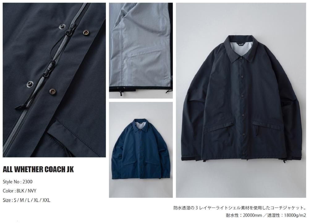 BLUCO ブルコ 2300 ALL WHETHER COACH JACKET オールウェザー