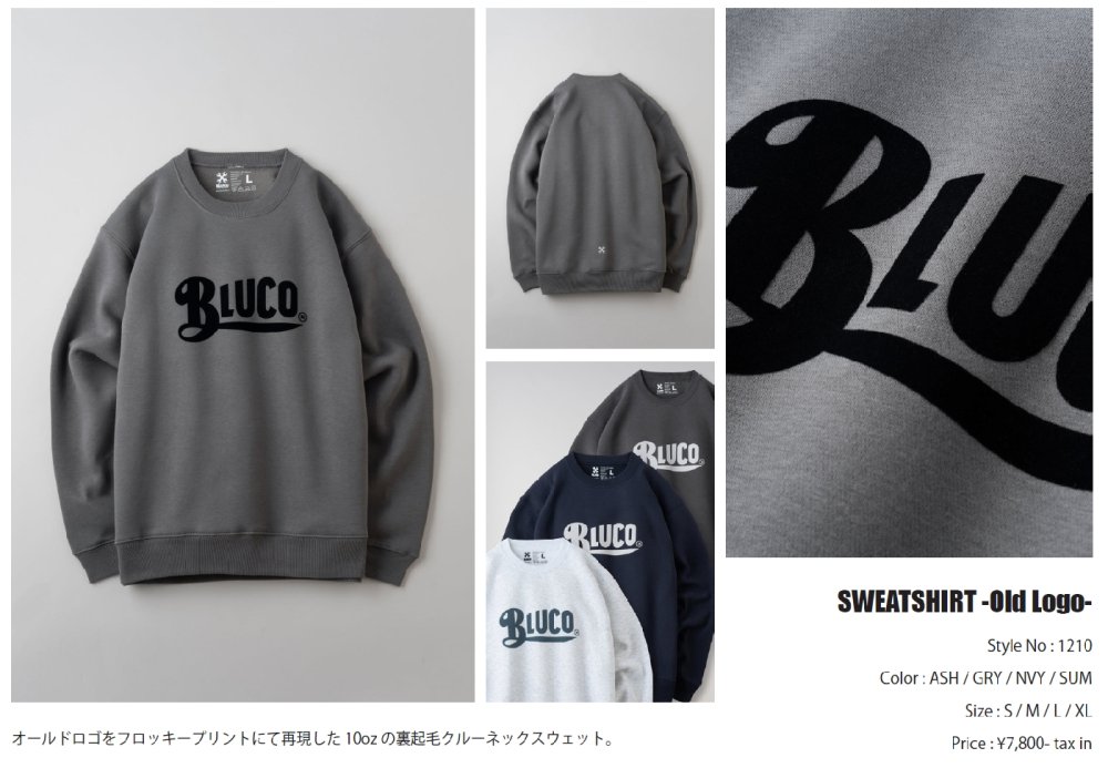 BLUCO ブルコ 1210 SWEAT クルーネック オールドロゴ スウェット 通販 GoodStandard グッドスタンダード