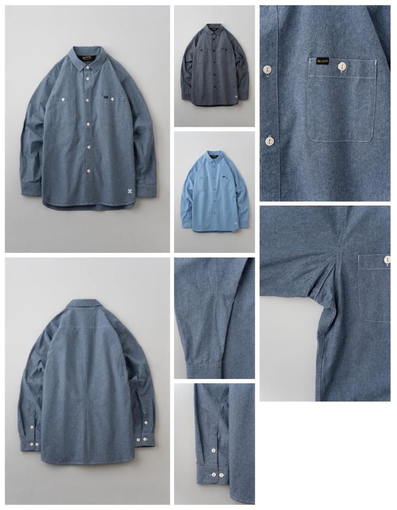 即日発送】長袖シャツ 9811 ストレッチ 軽量 デニム