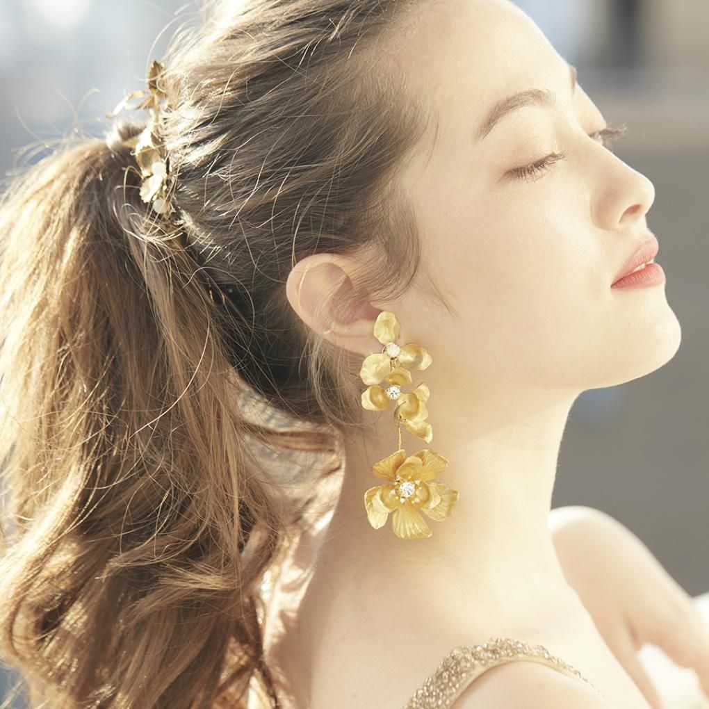 DAFNE EARRING＆PIERCE(ダフネイヤリング＆ピアス)(ゴールド ...