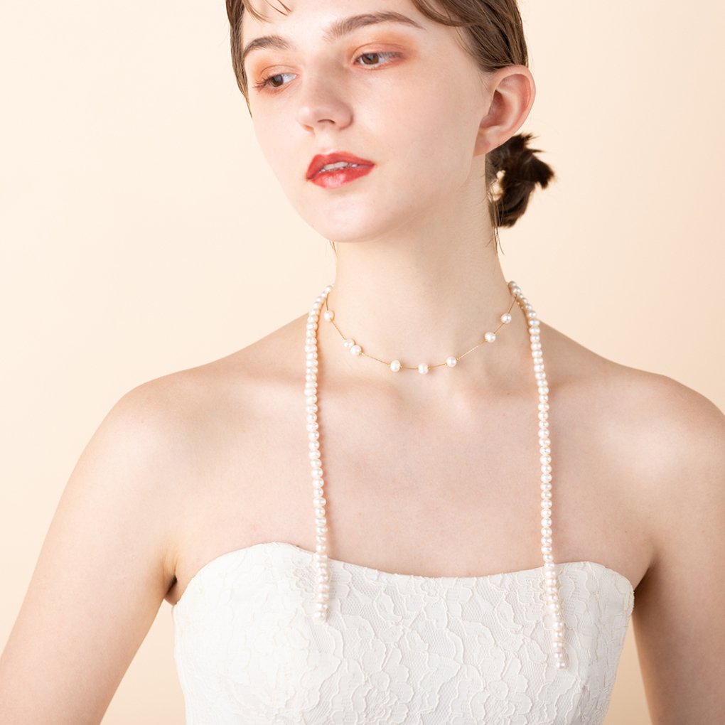 BEBE W PEARL NECKLACE(٥٥֥ѡͥå쥹)(աߥ)orgablanca(륬֥)