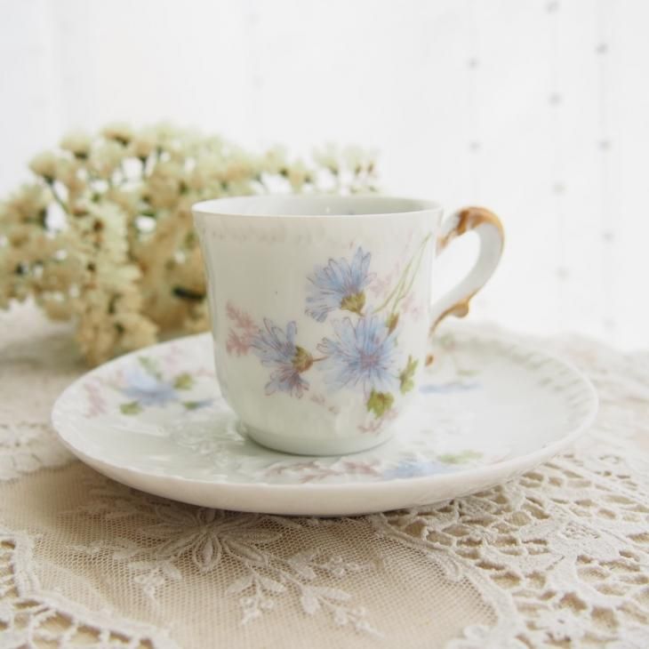 フランス Limoges Haviland リモージュ アビランド ブルーのお花 フランス Limoges Haviland リモージュ アビランド ブルーのお花