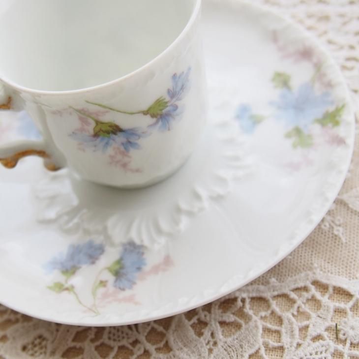 フランス Limoges Haviland リモージュ アビランド ブルーのお花 フランス Limoges Haviland リモージュ アビランド ブルーのお花
