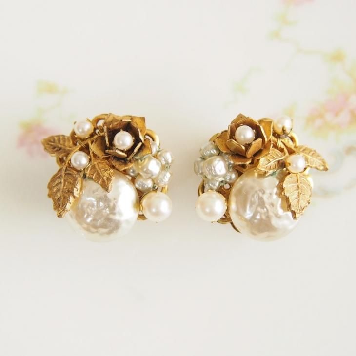 ミリアムハスケル ピアス ゴールド スター パール ミリアムハスケル