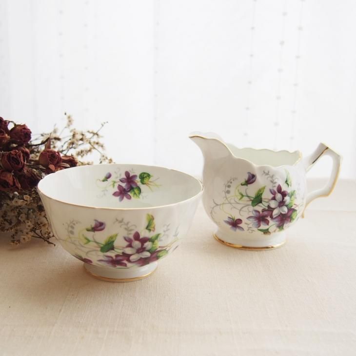 イギリス AYNSLEY エインズレイ バイオレット クリーマー イギリス AYNSLEY エインズレイ バイオレット クリーマー
