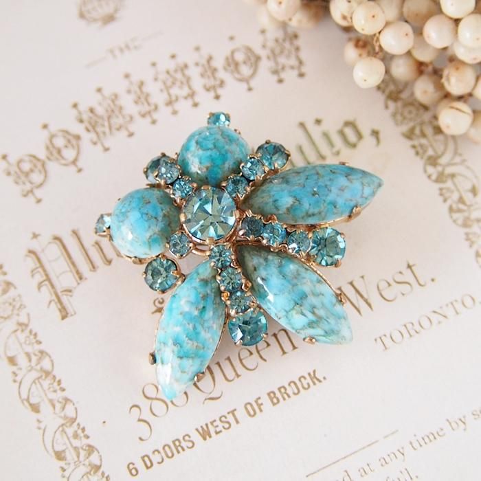 希少美品 EISENBERG ヴィンテージブローチ ラインストーン