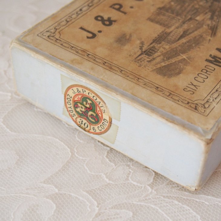 J. & P. COATS 古い紙箱 ペーパーボックス / アンティーク 