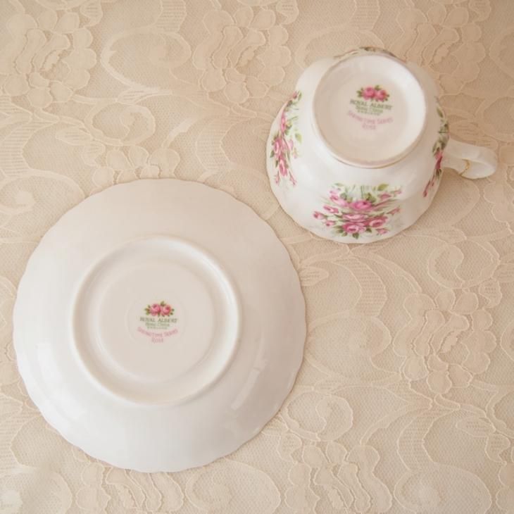 イギリス Royal Albert ロイヤルアルバート ピンクローズ 薔薇 カップ