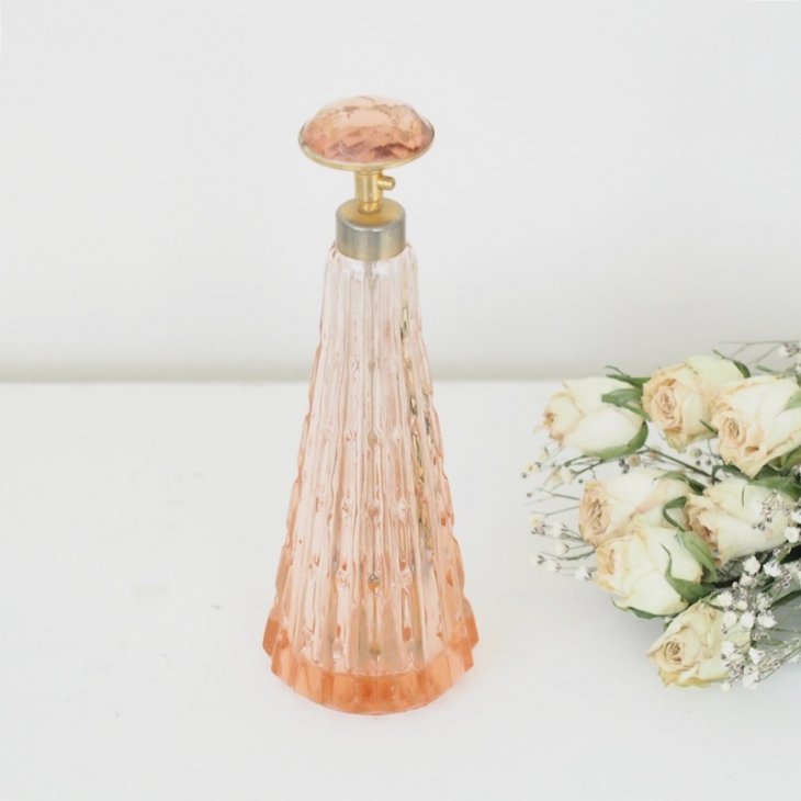 ピンクガラスの香水瓶 パフュームボトル / アンティーク・ヴィンテージ 