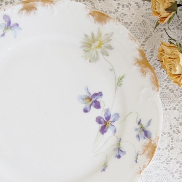 フランス Limoges Haviland リモージュ アビランド スミレ模様 フランス Limoges Haviland リモージュ アビランド スミレ模様