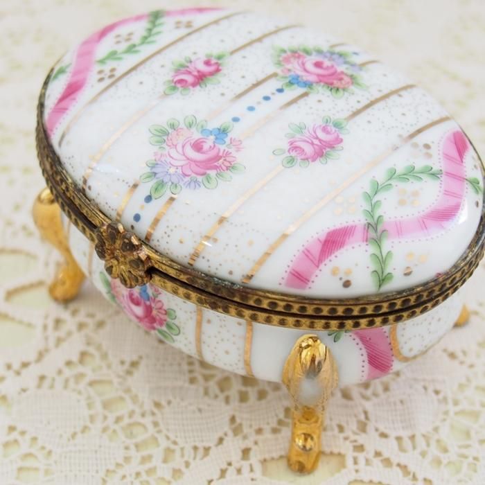 リモージュトリンケット トリンケットボックス リモージュ磁器 小箱 | Brocante de La