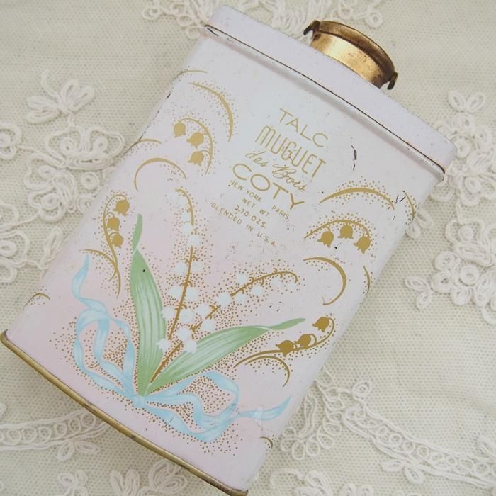 COTY MUGUET des Bois スズラン フラワー タルクパウダー缶