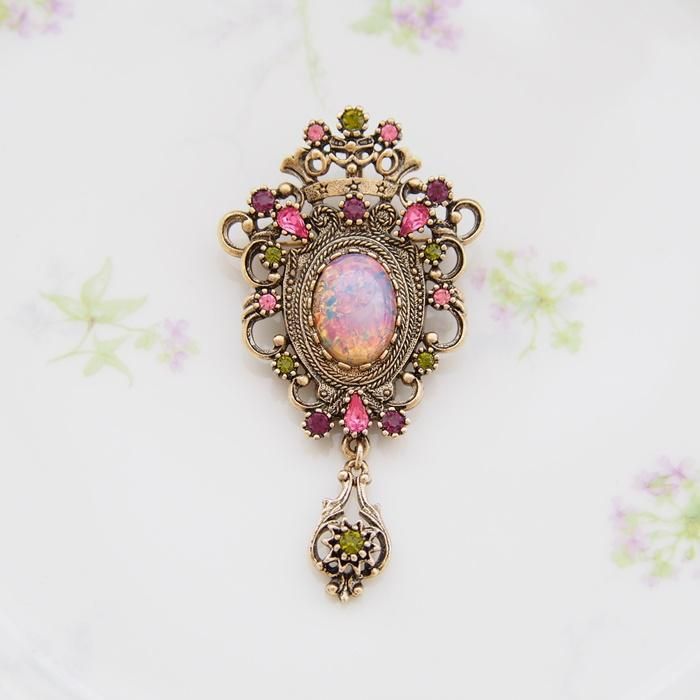 【正規品】 Sarah Coventry サラ・コベントリー Contessa ピンクファイヤー アクセサリー