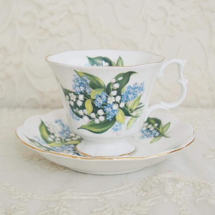 イギリス Royal Albert ロイヤルアルバート 勿忘草＆スズラン