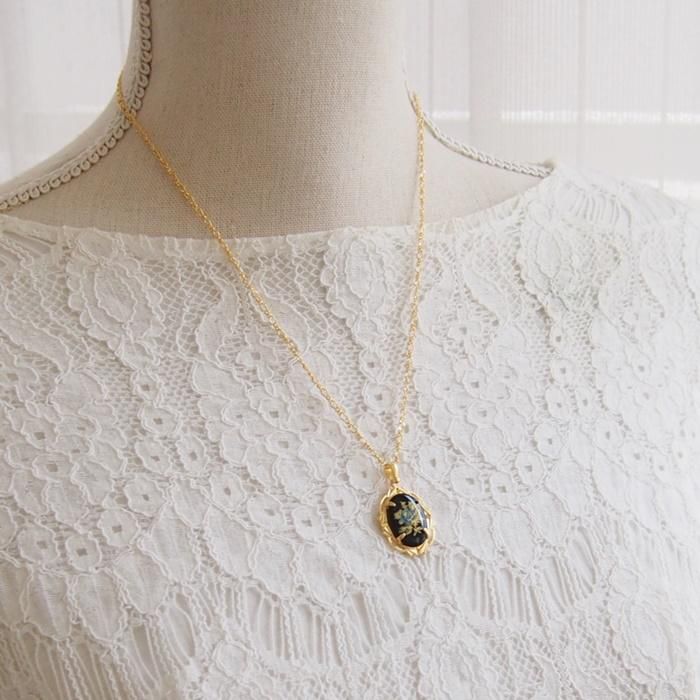 ヴィンテージカメオ チェーンネックレス 14kgf】ジャパンビンテージ！真珠の首飾りのカメオネックレス